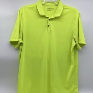 Nike Golf Dri Fit Polo Short XL Neon Yellow Athleisure Golfcore Performance Tour